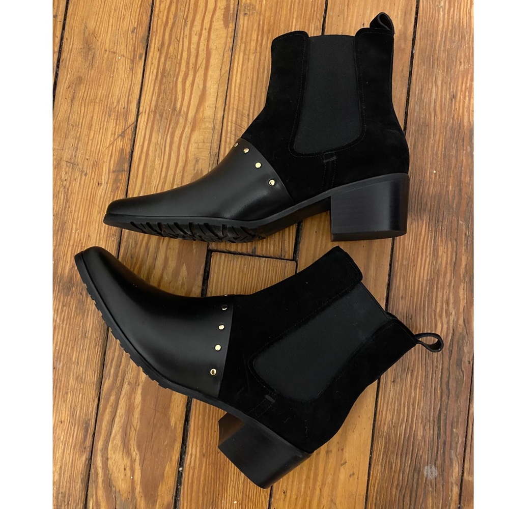 black suede/leather vivienne hu chelsea boot!
